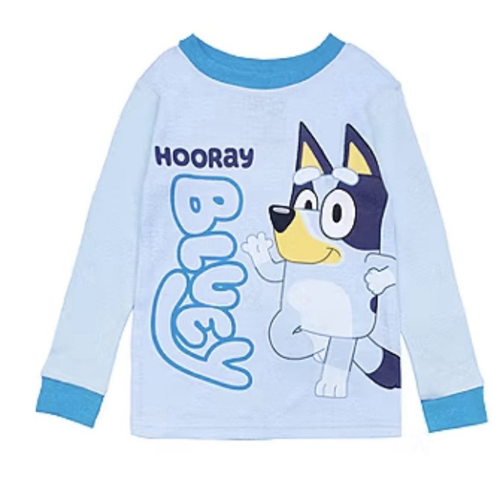 Toddler Boys Bluey Crew Neck Long Sleeve 4-pc. Pajama Sets S-4 - Picture 7 of 7
